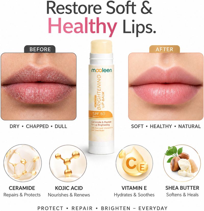 mooleen Brightening Lip Balm SPF 50 PA+++ 5g - Image 5