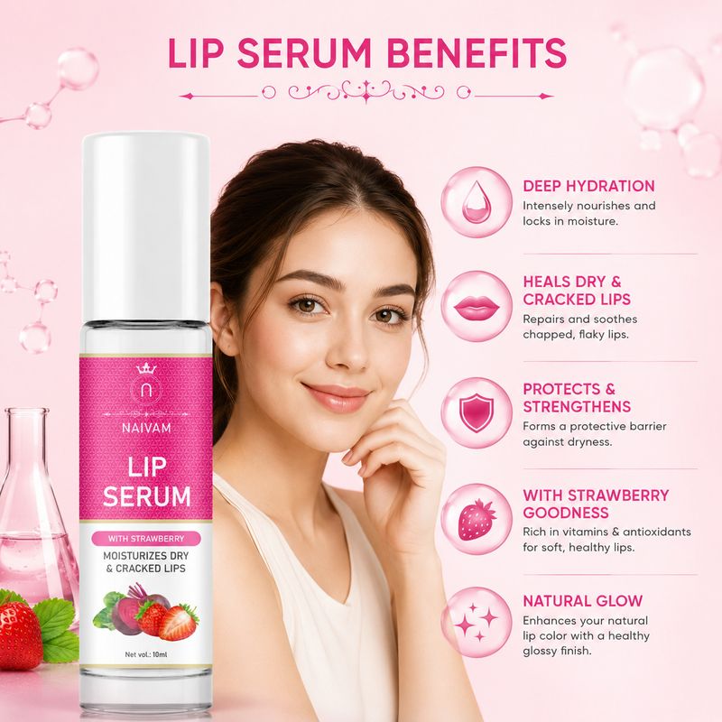 Naivam Lip Serum 10ml Strawberry - Image 4