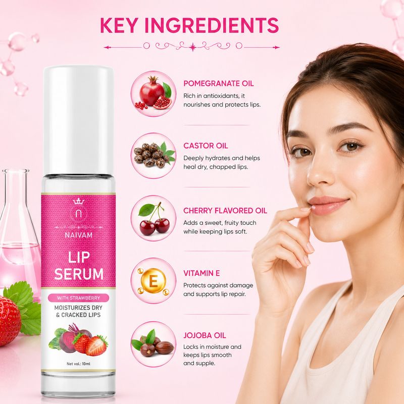 Naivam Lip Serum 10ml Strawberry - Image 6