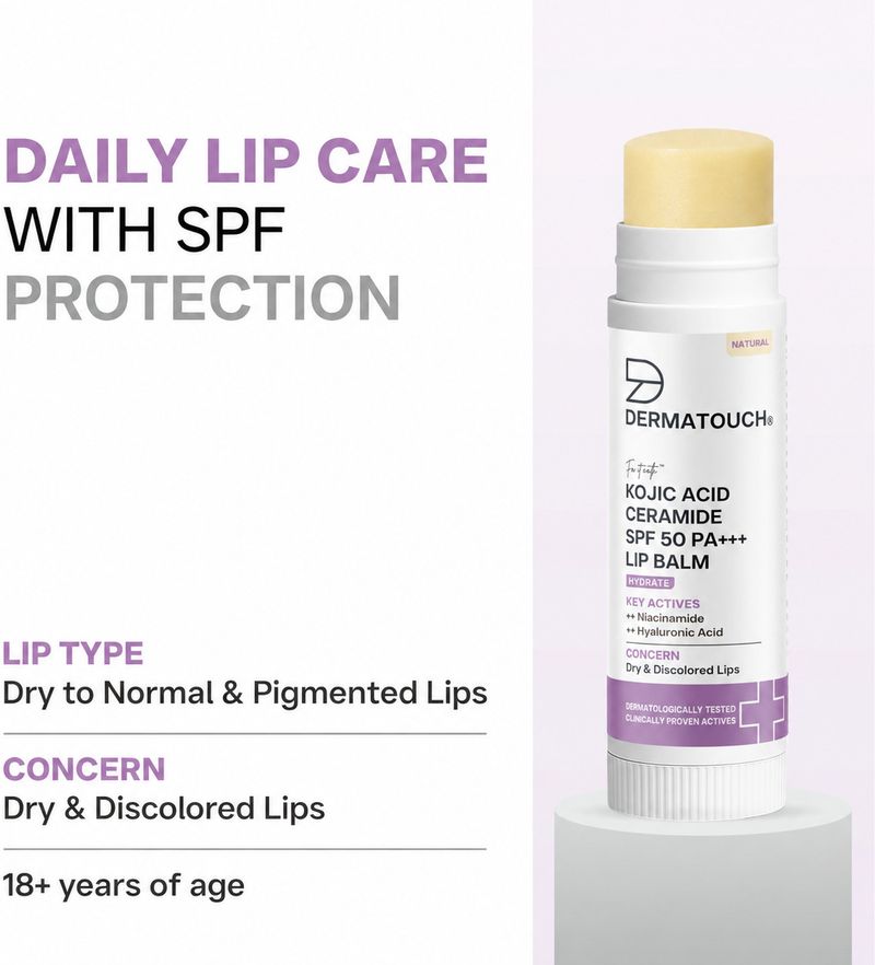 Dermatouch Kojic Acid Ceramide SPF 50 Lip Balm 5g - Image 4