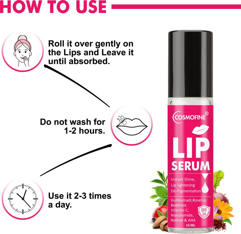 cosmofine Lip Serum Brightens & Reduces Dark Lips - Image 6