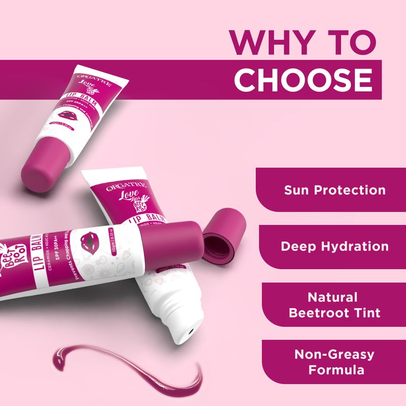 Orgatre Beetroot Tinted Lip Balm SPF 30 - Image 3