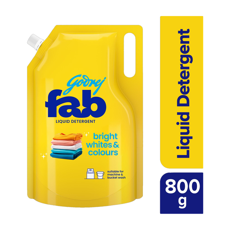 Godrej Fab Refill Pouch Fresh Liquid Detergent (800 g)