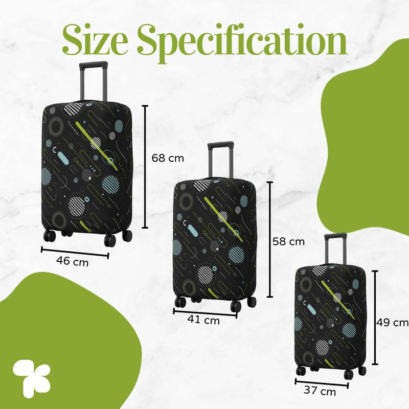 AMPEREUS Geometric Printed Luggage Cover 20 - Image 4
