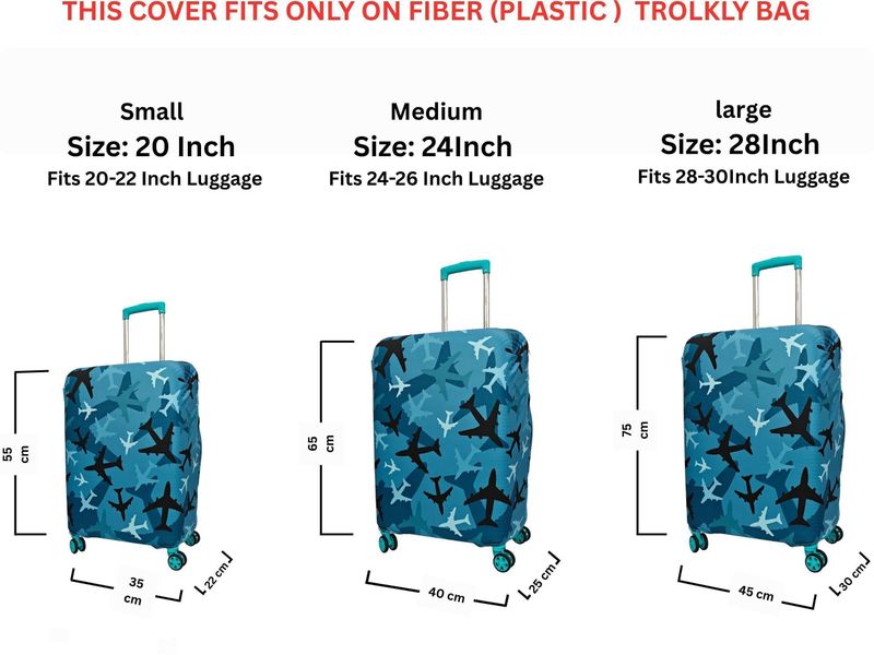 TRENDGROWW Multi Plane Theme Trolley Bag Cover - Image 4
