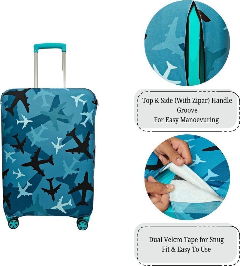 TRENDGROWW Multi Plane Theme Trolley Bag Cover - Image 3