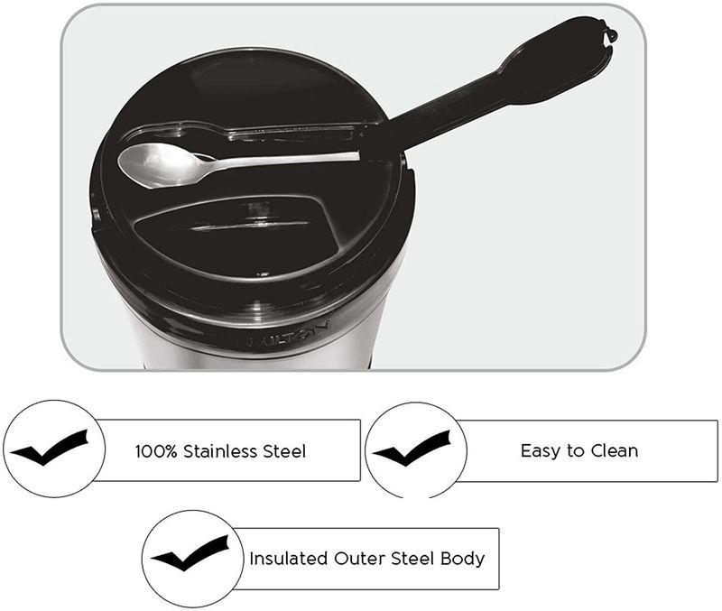 MILTON Royal 4 Insulated Tiffin Box, 600ml Each, Silver - Image 8