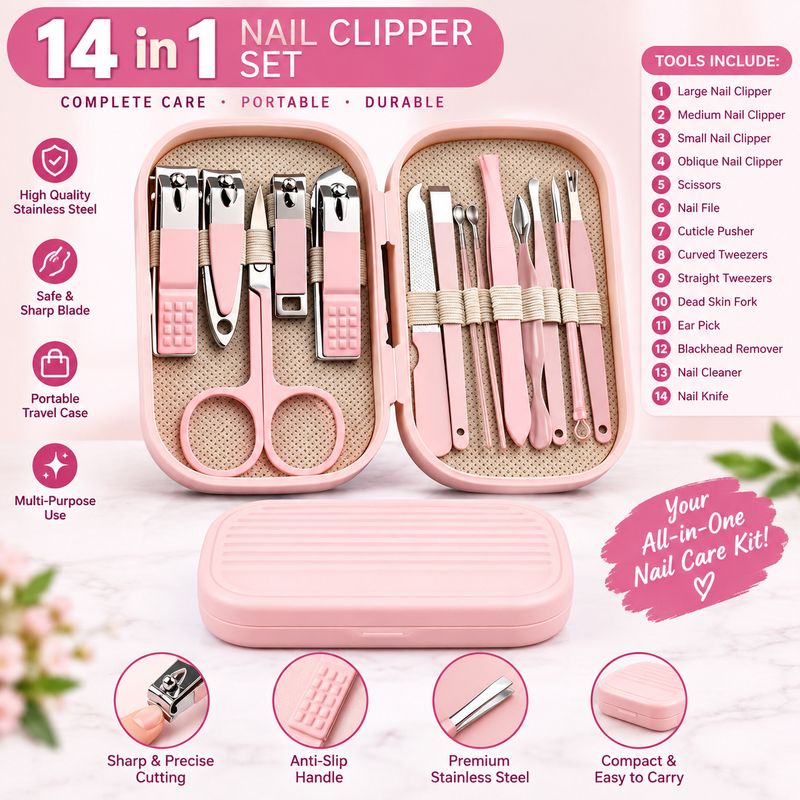 BJITECH 14-in-1 Manicure Pedicure Set - Image 2