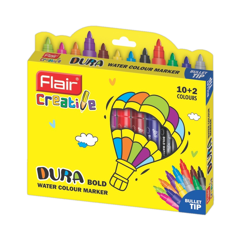 Flair Creative Dura Bold Water Color (Set of 12, Multicolor)