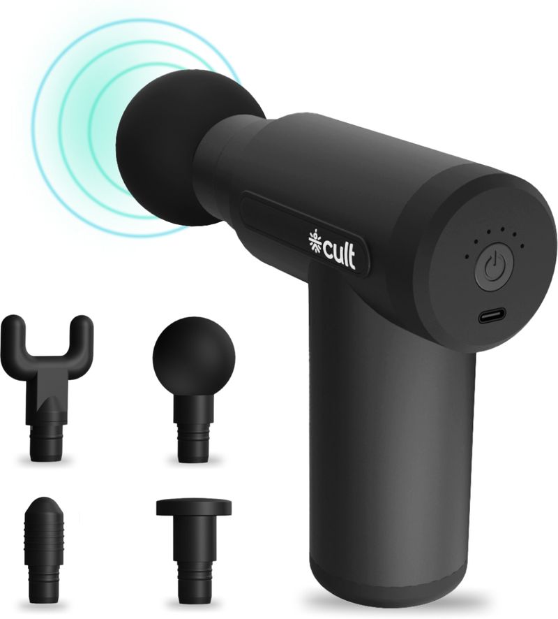 Cult Volt Silicone Head, Pain Relief, Deep Tissue Full Body Gun Massager (Black) - Image 2