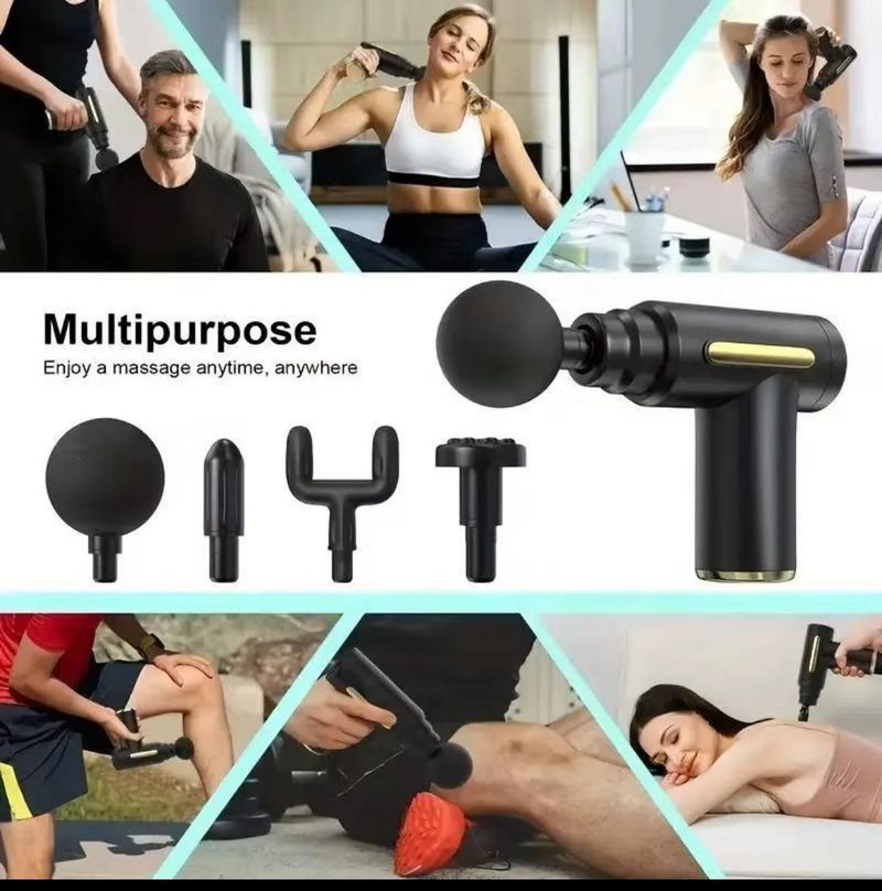 RjGuru Gun Massager 4 Massage Heads - Image 5