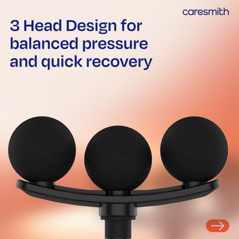 caresmith FCS0104 Charge Massage Gun Massager Full Body for Pain Relief Massager (Black) - Image 4