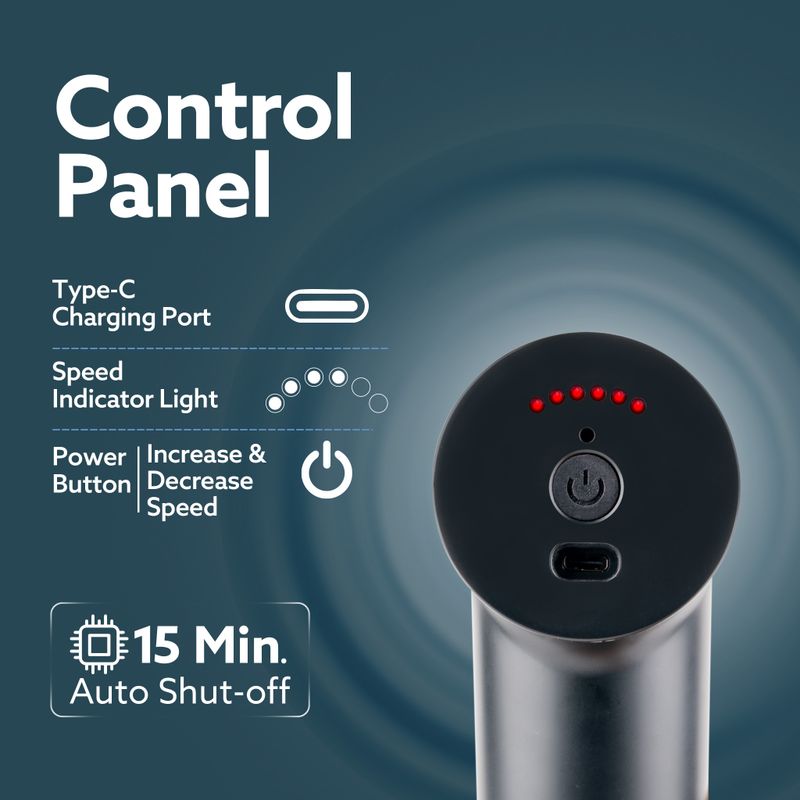 AGARO Regal Gun Massager, 4 Heads, 6 Speeds - Image 6