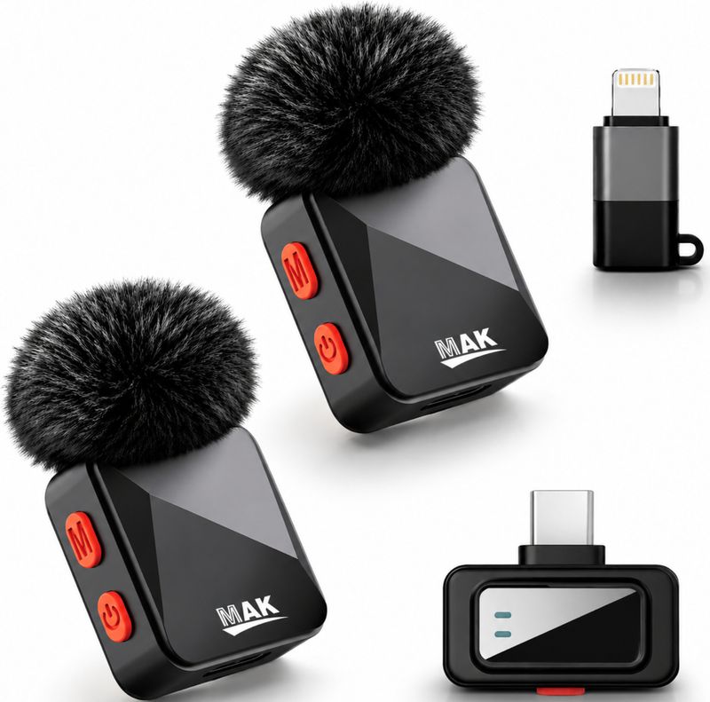 MAK Dual Wireless Microphone with AI ANC - Image 2