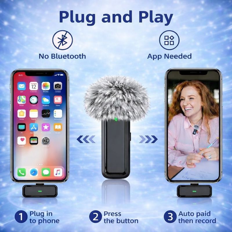 Monrix K6 Wireless Microphone for YouTube & Instagram Reels - Image 4