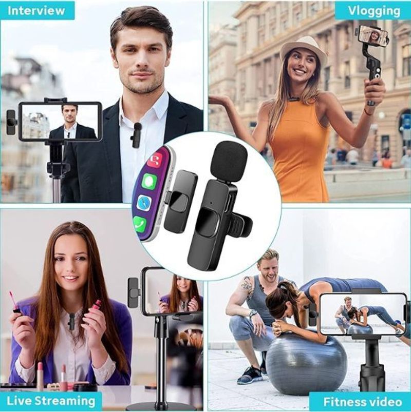 BORNTOGLOW K8 Mini Wireless Lavalier Microphone - Image 4