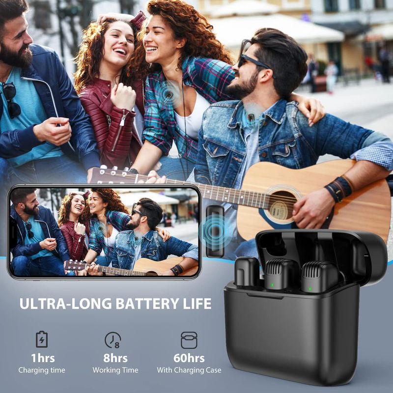 AGINDUSTRY J13 Wireless Microphone with Charging Case - Image 6