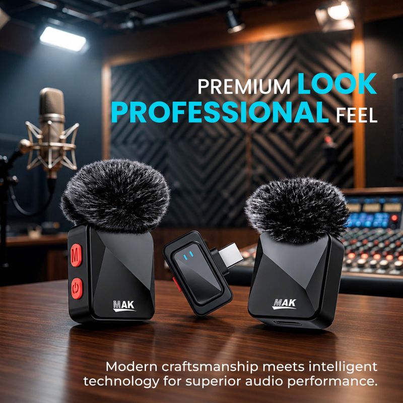 MAK Dual Wireless Microphone with AI ANC - Image 3
