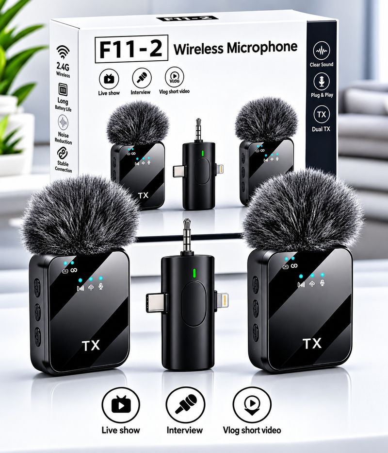 Fireshell Wireless Mic for YouTube Vlogging - Image 2