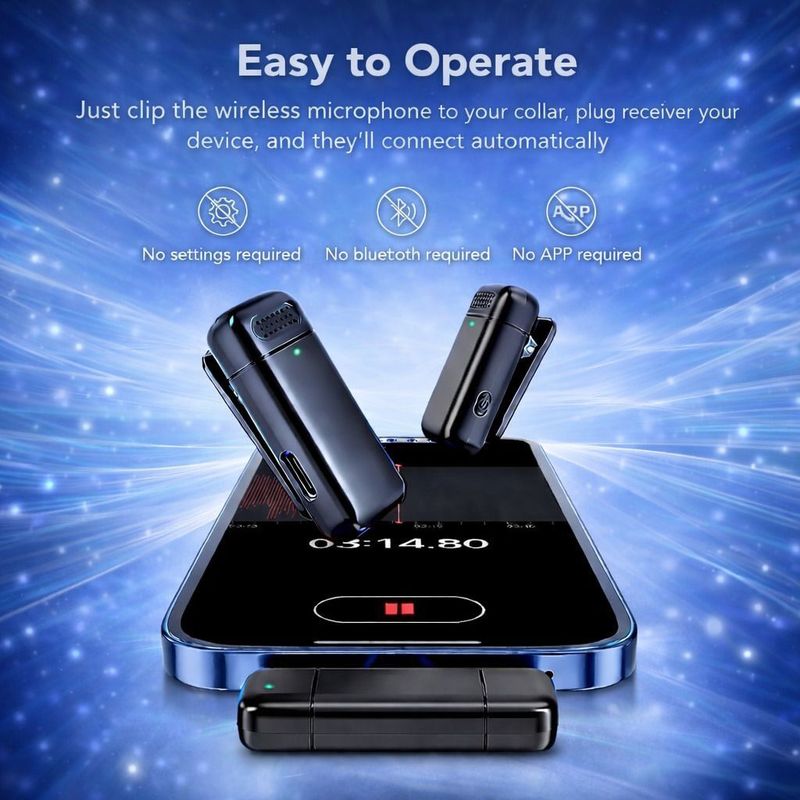 Monrix K6 Wireless Microphone for YouTube & Instagram Reels - Image 5