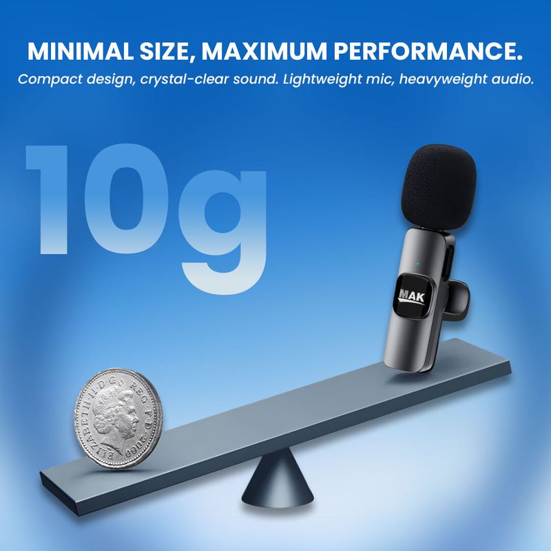 MAK All-in-One Dual Wireless Mic and LED Selfie Stick - Image 5