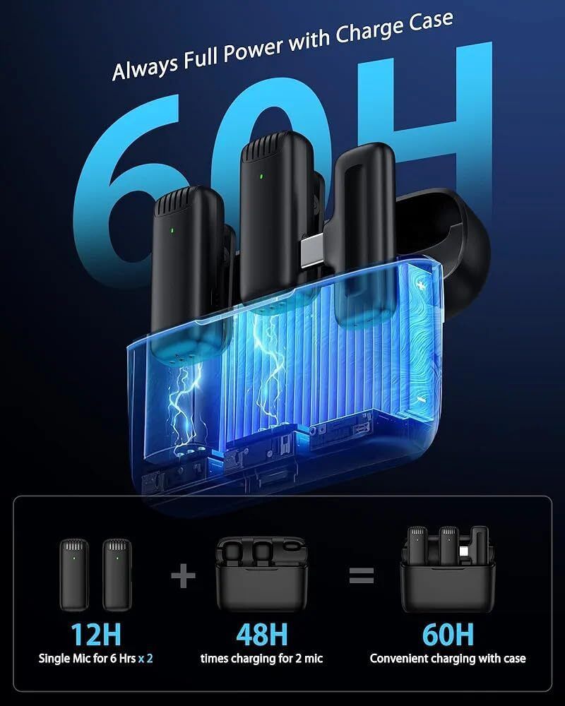 AGINDUSTRY J13 Wireless Microphone with Charging Case - Image 4