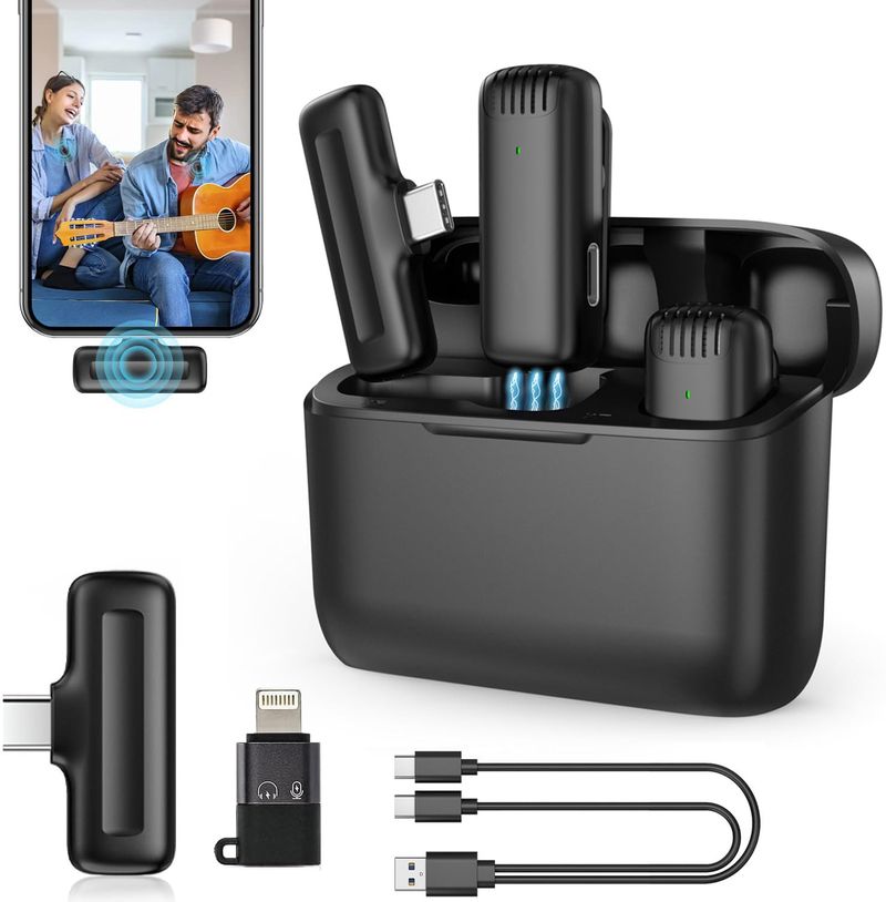 AGINDUSTRY J13 Wireless Microphone with Charging Case - Image 2