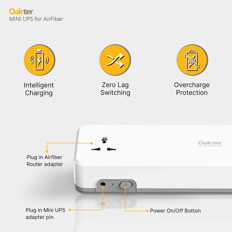 Oakter Mini UPS Air Fiber V3.0 Power Backup - Image 4