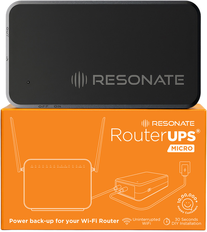 RESONATE RouterUPS Micro CRU12V2A Power Backup for Router