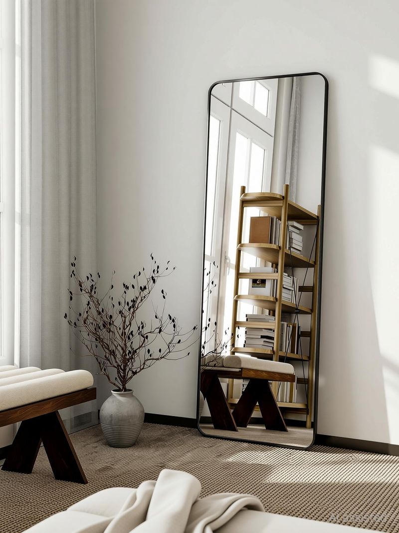 ARTMENT Arched Floor Black Frame Mirror 150 X 40 CM - Image 3