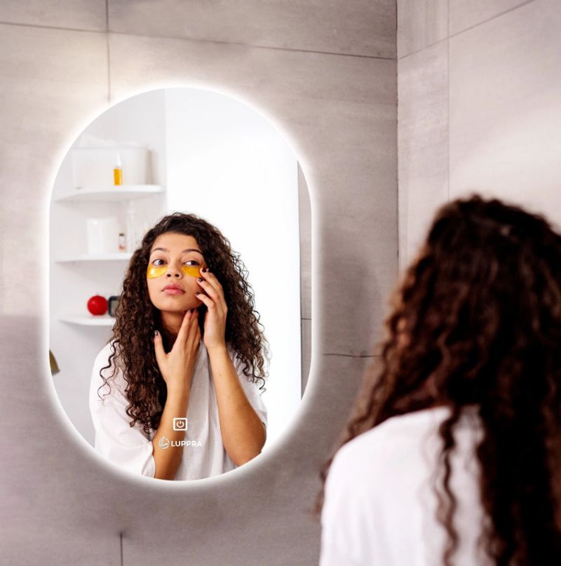 LUPPRA 12x18 in Capsule Touch-Sensor LED Wall Mirror - Image 5