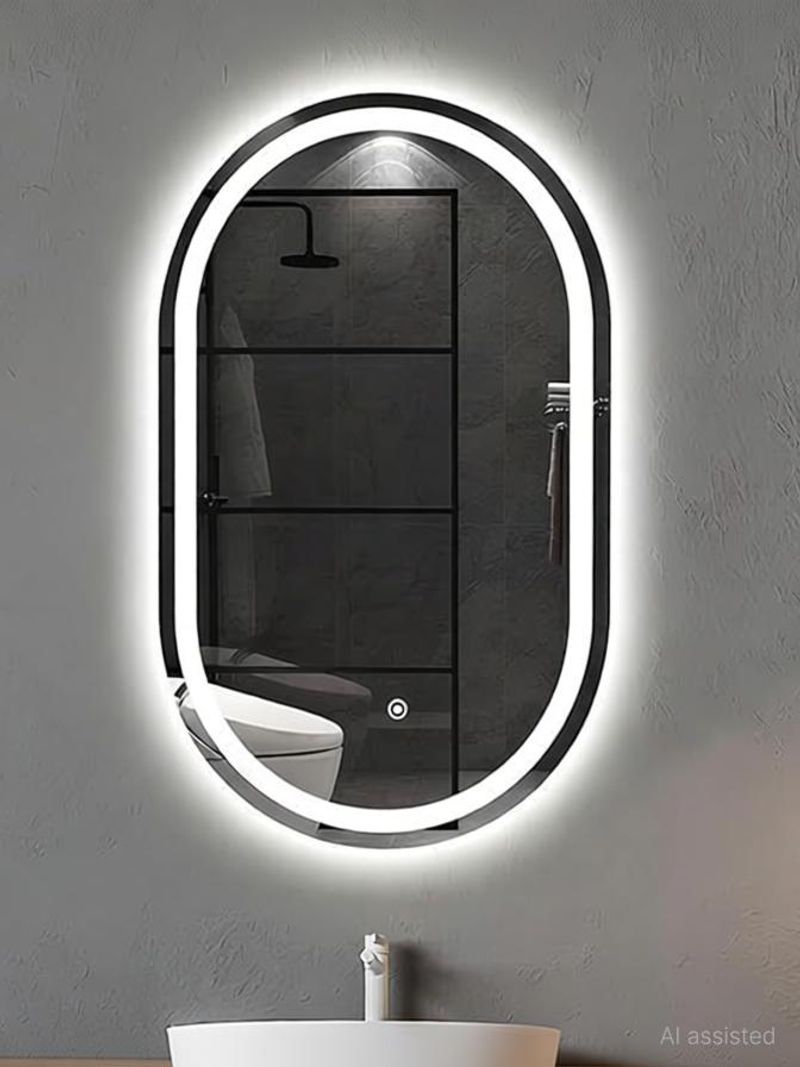 SANIF LED Capsule Bathroom Mirror 18x24 - Image 3