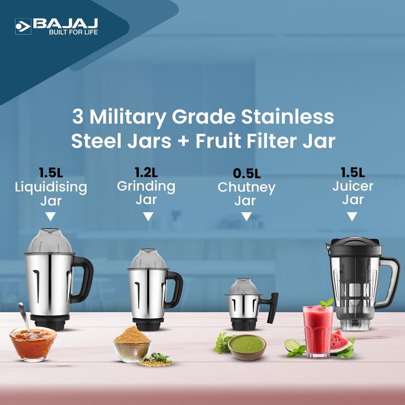 Bajaj Evoque 1000 W Mixer Grinder - Image 4