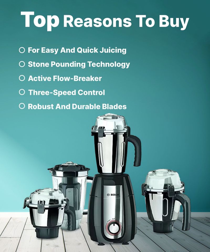TrueMixx Pro 1000 W Mixer Grinder - Image 5