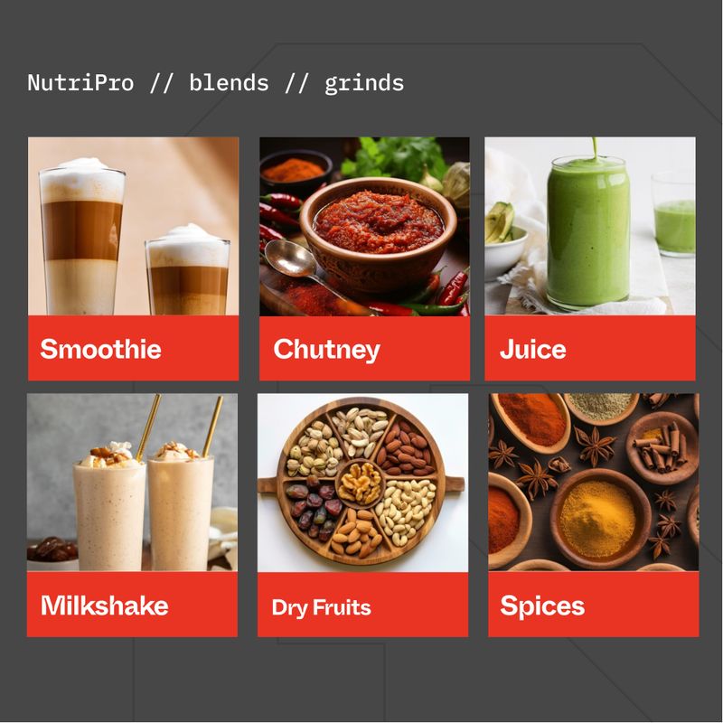 Nutripro 500 W Juicer Mixer Grinder - Image 4