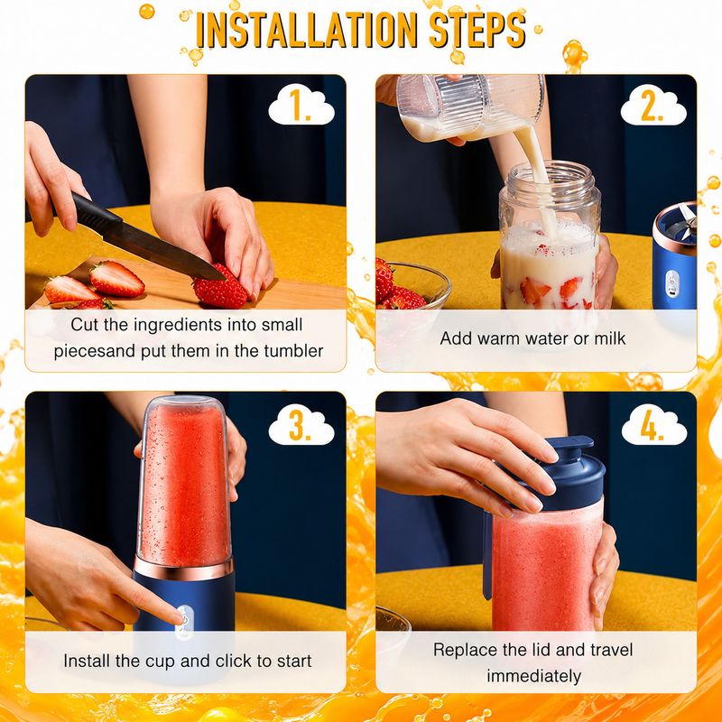 Hanumant Enterprise Portable USB Juicer Blender - Image 6