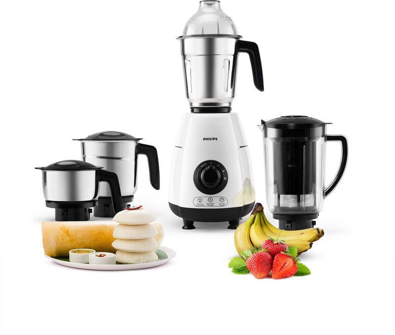 PHILIPS Juicer Mixer Grinder 1000 W Mixer Grinder (HL7703/03 | 4 Jars | White)