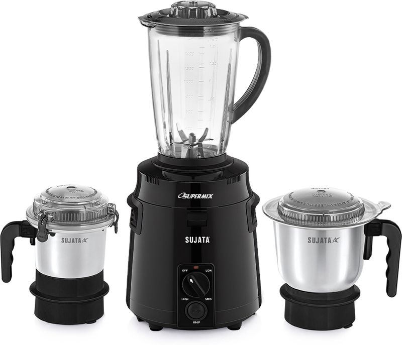 SUJATA Premium 900W Juicer Mixer Grinder (Supermix, Black) - Image 2