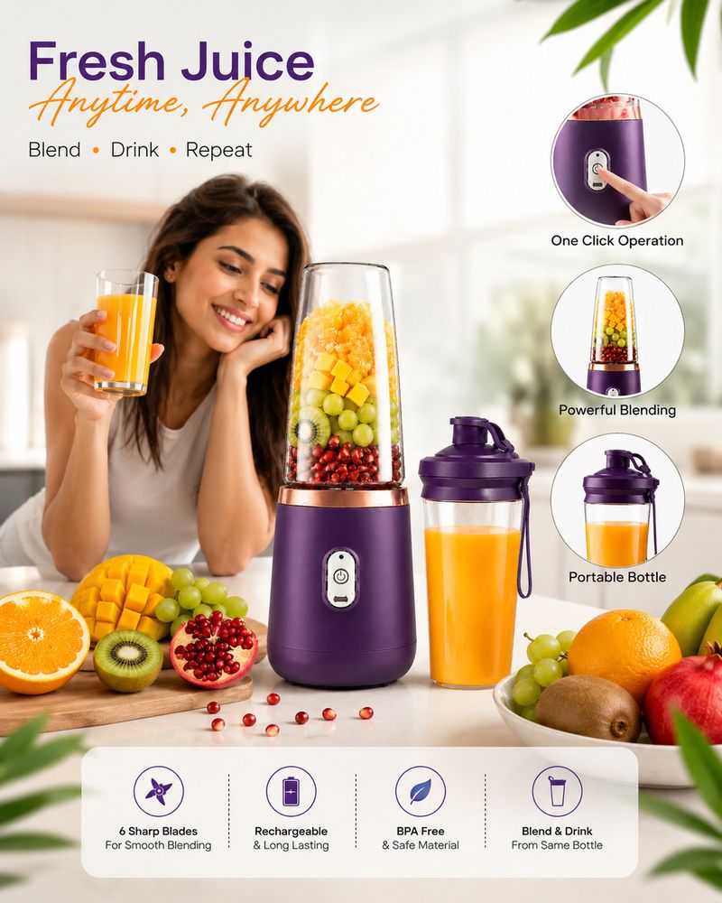 NutriPro Portable Juicer Mixer 50W - Image 6