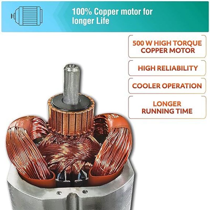 USHA Spin Pro 500W Mixer Grinder (SN500 MX3) - Image 6