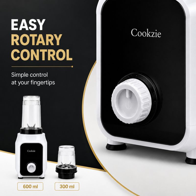 Cookzie Nutri Blender 500 W Juicer Mixer Grinder (Nutri Blender 500 W Juicer Mixer Grinder | 3 Jars | Black) - Image 6