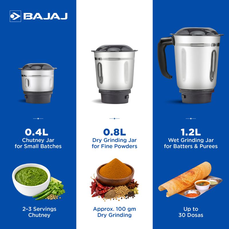Bajaj Rex 500 W Mixer Grinder - Image 5