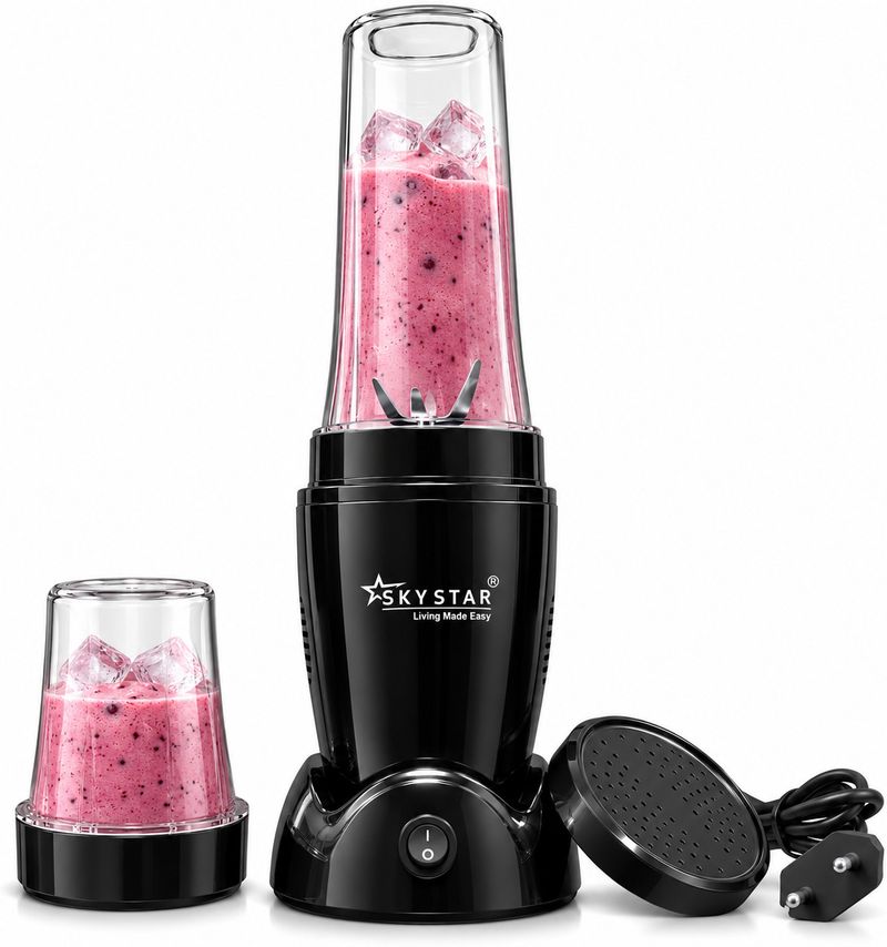Skystar 2 Jar Black Bullet Nutri 750W Juicer Mixer Grinder - Image 2