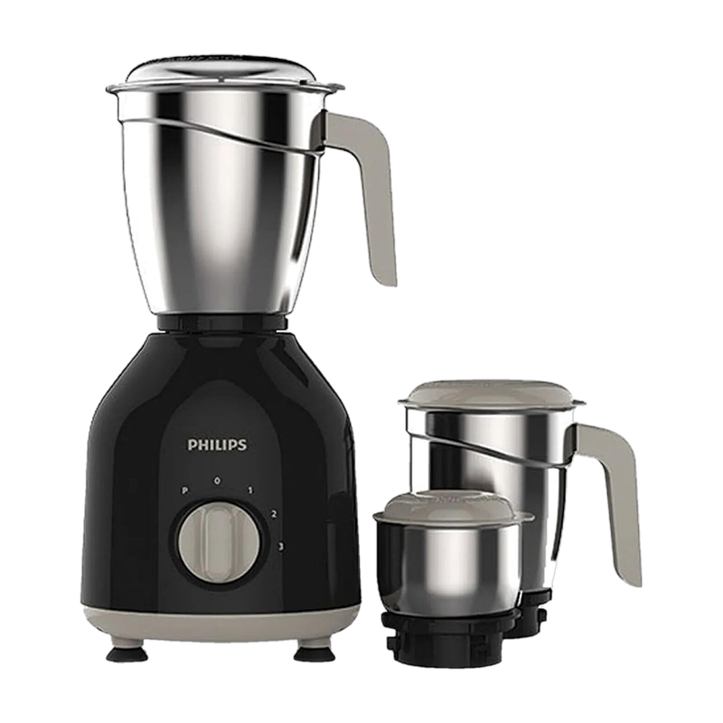 PHILIPS by Phlips Daily Collection 750 W Mixer Grinder HL7756/01 | 3 Jars | Black