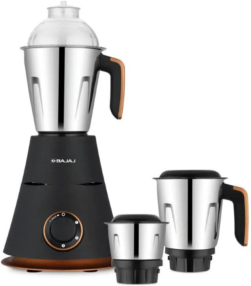 BAJAJ Ninja Series 750 W Mixer Grinder (Virtue (410594) | 3 Jars | Black)
