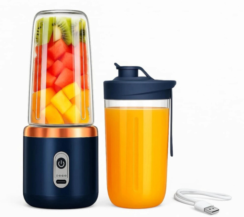 ELVORA Mini Juicer 50 W Juicer (PBL-001 | 1 Jar | Navy Blue)