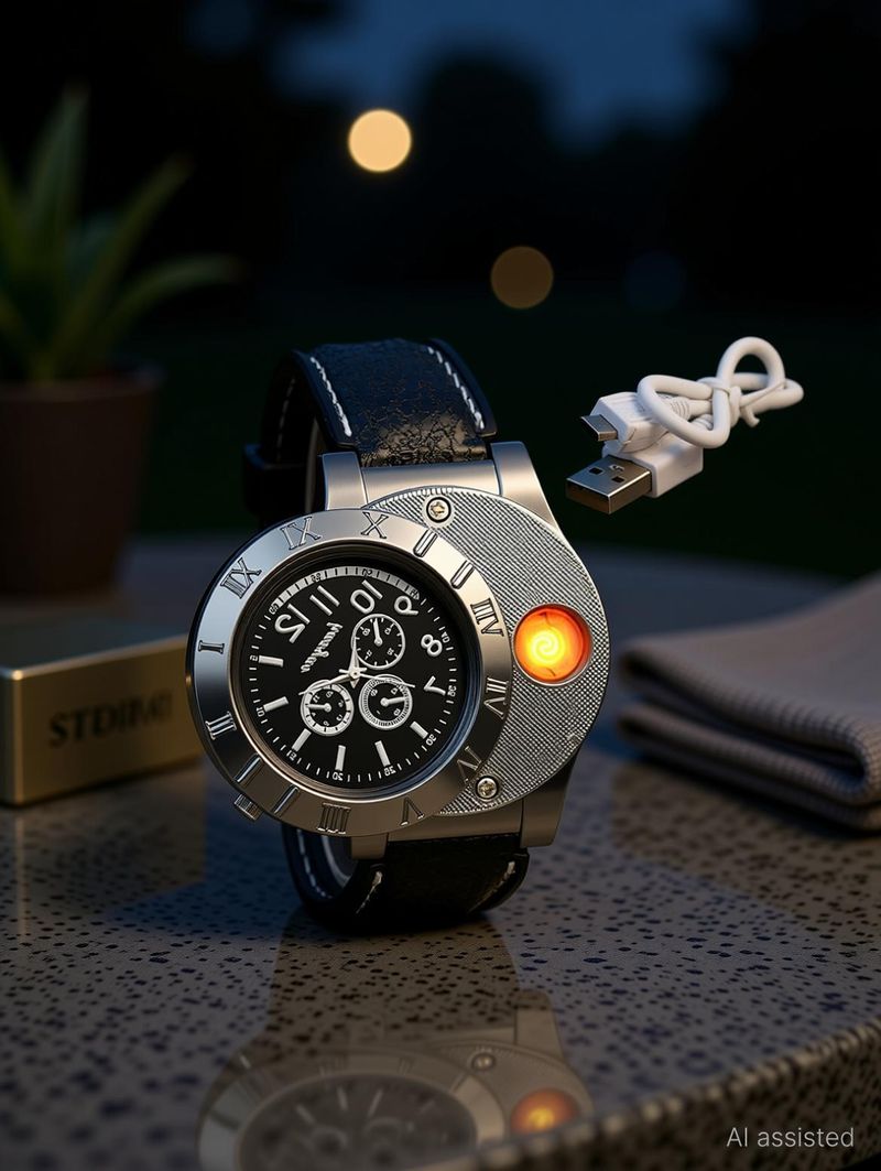 CHG METAL Premium Flameless Watch Lighter (Black) - Image 2
