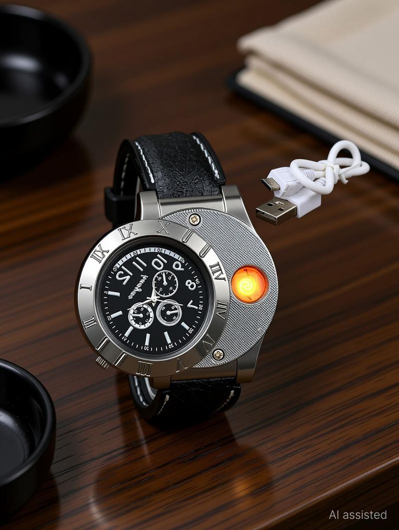 CHG METAL Premium Flameless Watch Lighter (Black) - Image 3
