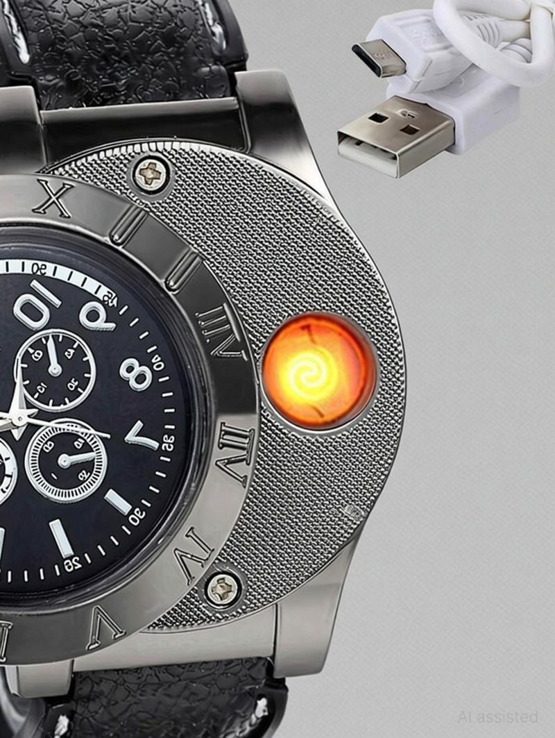 CHG METAL Premium Flameless Watch Lighter (Black) - Image 4