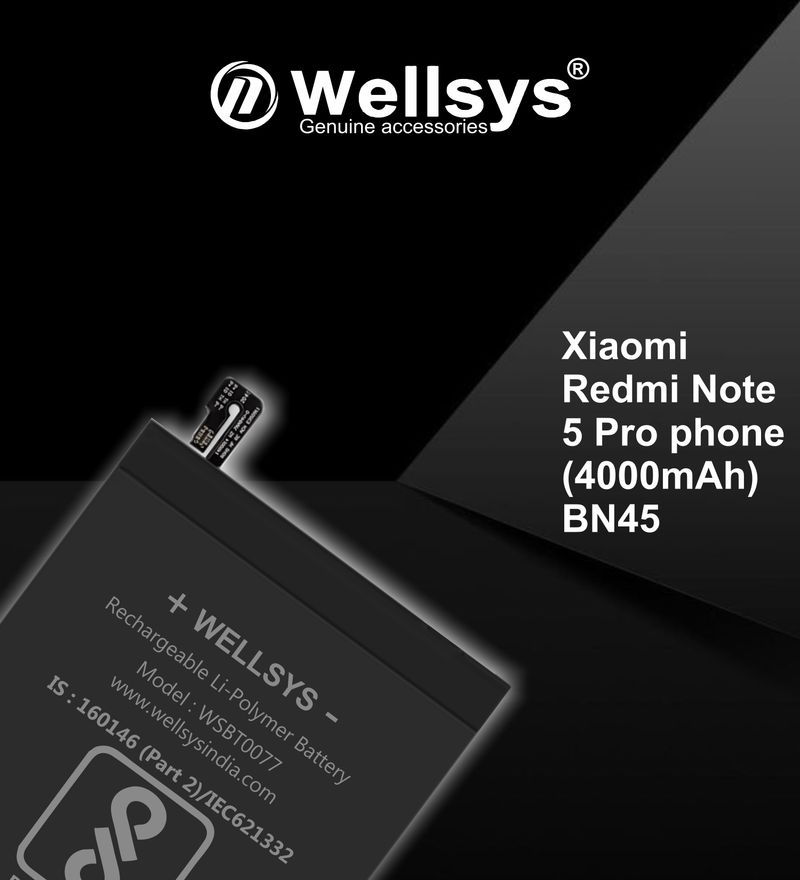 WELLSYS Mobile Battery for Xiaomi Redmi Note 5 Pro (BN45) 4000mAh - Image 5